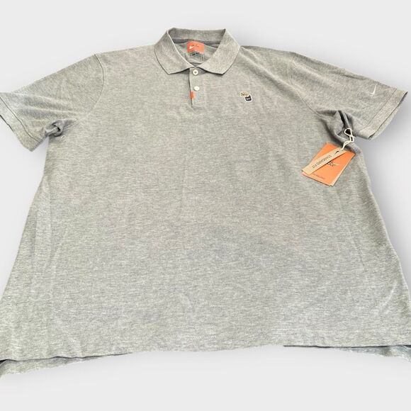 Nike Rafa Nadal “The Nike Fist Pump” Gray Polo Shirt CZ7726-063 Mens size L New - Picture 2 of 9